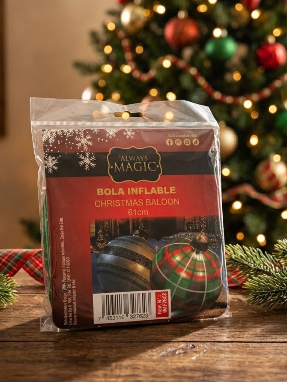 Always Magic Bola Inflatable / Christmas Balloon New in Package
